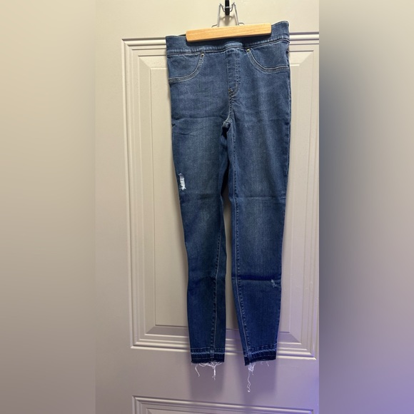 Spanx Women’s Distressed Denim Skinny Jean Leggings Small - Picture 6 of 14
